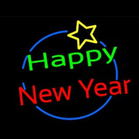 Happy New Year Logo Neonreclame