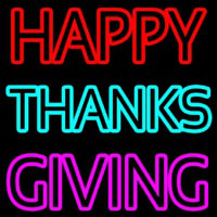 Happy Thanksgiving Block Neonreclame