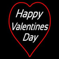 Happy Valentines Day Heart Logo Neonreclame