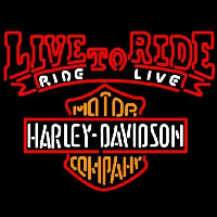 Harley Davidson Live To Ride Ride To Live Neonreclame