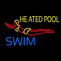 Heated Pool Swim Neonreclame
