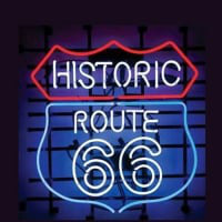 Historic Route 66 Winkel Open Neonreclame