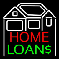 Home Loans With Home Logo Neonreclame