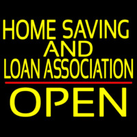 Home Savings And Loan Association Open Neonreclame