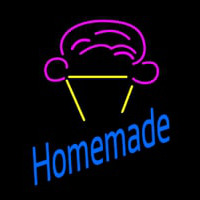 Homemade With Ice Cream Cone Logo Neonreclame