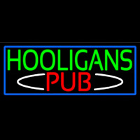 Hooligans Pub With Blue Border Neonreclame