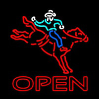 Horse Riding Open Neonreclame