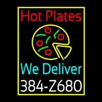 Hot Plates Pizza We Deliver Neonreclame