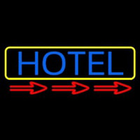 Hotel With Yellow Border Neonreclame