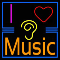 I Love Hearing Music Neonreclame