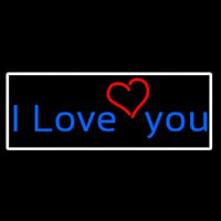 I Love You And Heart With White Border Neonreclame