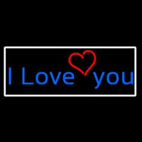 I Love You And Heart With White Border Neonreclame