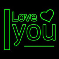 I Love You Green Neonreclame