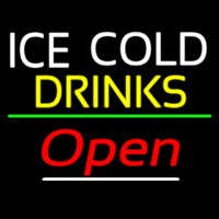 Ice Cold Drinks Open Neonreclame
