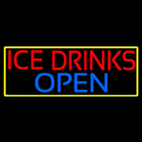 Ice Cold Drinks Red Open Neonreclame