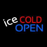 Ice Cold Drinks Red Open Neonreclame