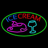 Ice Cream Glass N Fish Neonreclame