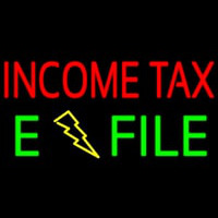 Income Ta  E File Neonreclame