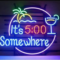 Its 500 Somewhere Bier Bar Open Neonreclame