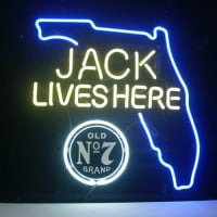 Jack Daniels Jack Lives Florida Whiskey Bier Bar Open Neonreclame