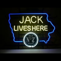 Jack Daniels Jack Lives Here IOWA Whiskey Neonreclame