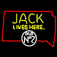 Jack Daniels Jack Lives Here South Dakota Whiskey Neonreclame