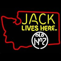 Jack Daniels Jack Lives Here Washington Whiskey Neonreclame