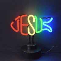 Jesus Fish Desktop Neonreclame