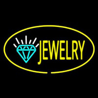 Jewelry Oval Yellow Neonreclame