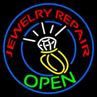 Jewelry Repair Open Green Logo Neonreclame