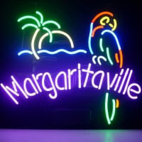 Jimmy Buffett Margaritaville Paradise Parrot Bier Bar Open Neonreclame