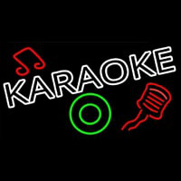 Karaoke With Mic Neonreclame