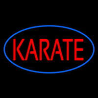 Karate Oval Blue Neonreclame