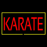 Karate Rectangle Yellow Neonreclame