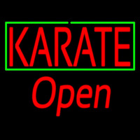 Karate Script1 Open Green Line Neonreclame