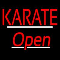Karate Script2 Open White Line Neonreclame