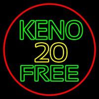 Keno 20 Free 1 Neonreclame