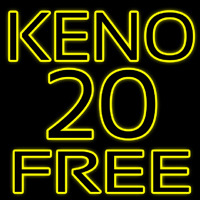 Keno 20 Free Neonreclame