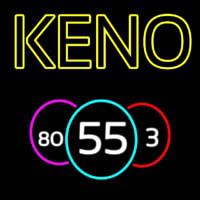 Keno With Multi Color Ball Neonreclame