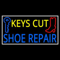 Keys Cut Shoe Repair With White Border Neonreclame