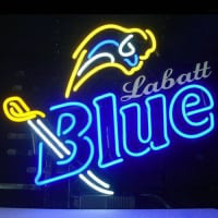 Labatt Blue Bier Bar Open Neonreclame
