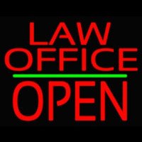 Law Office Block Open Green Line Neonreclame