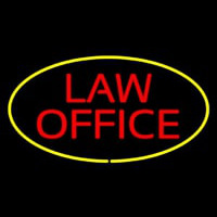 Law Office Oval Yellow Neonreclame