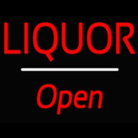 Liquor Open White Line Neonreclame