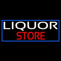 Liquor Store With Blue Border Neonreclame