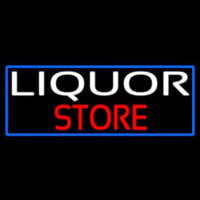 Liquor Store With Blue Border Neonreclame