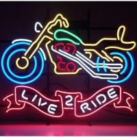 Live 2 Ride Motorcycle Neonreclame