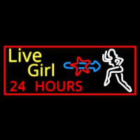 Live Girls 24 Hrs Neonreclame