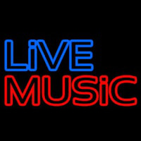 Live Music Block Mic Logo Neonreclame