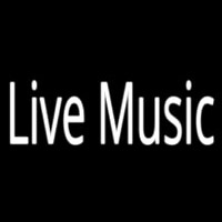 Live Music White 1 Neonreclame